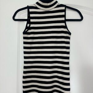 Catherine Malandrino Black and White Striped Top
